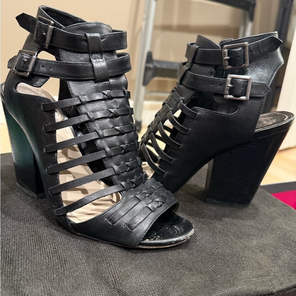 Vince Camuto Black Gladiator Heels